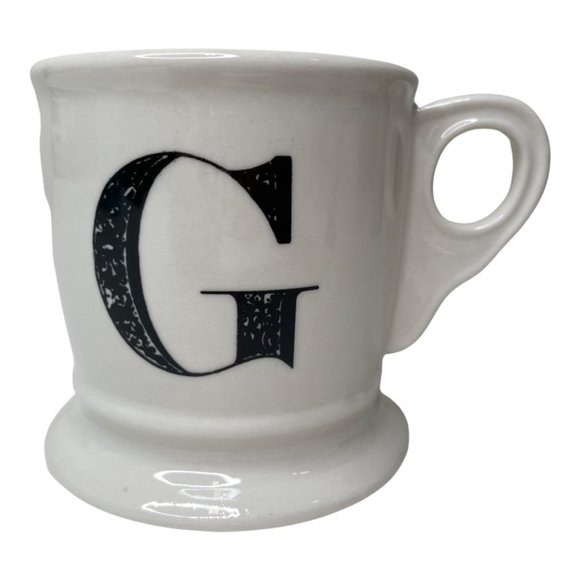 Anthropologie G Monogram Mug Initial Coffee Mug